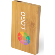 Powerbank ecológico con carcasa de bambú (5000 mAh)