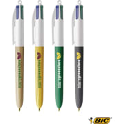 Bolígrafo con tinta de 4 colores efecto madera BIC
