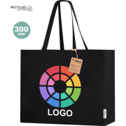 Bolsa personalizada de algodón reciclado resistente 300 g/m2