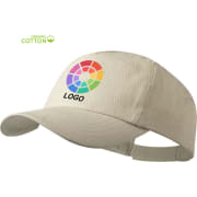 Gorra personalizada 5 paneles en algodón orgánico 100% y cierre velcro