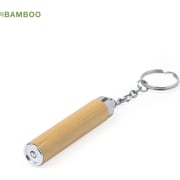 Llavero linterna de bambú con luz LED personalizado