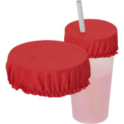 Cubrevasos publicitario de poliéster ajustable y reutilizable