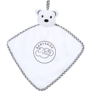 Doudou personalizado osito blanco poliéster con asa práctica