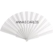 Abanico personalizado para boda de plástico