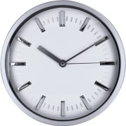 Reloj publicitario de pared con estructura de aluminio y vidrio