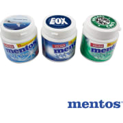 Bote personalizado con 75 chicles mentos