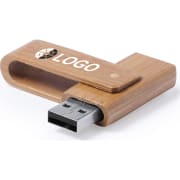 USB giratorio eco de bambú personalizado 16GB (mín. 10)