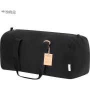 Bolso negro personalizado de canvas reciclado con cierre de cremallera
