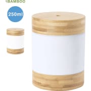 Humidificador personalizado de bambú con luces LED y USB