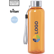 Botella ecológica sin BPA personalizada con correa (500 ml)