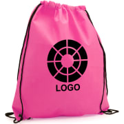 Mochila saco personalizada de non woven fucsia
