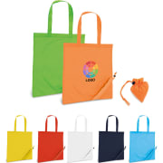 Bolsa plegable publicitaria de poliéster 190T de colores 37 x 40 cm