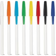 Bolígrafo sencillo con tapon de color