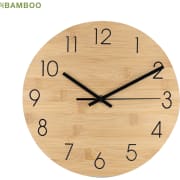 Reloj de bambú personalizado con dial metalico