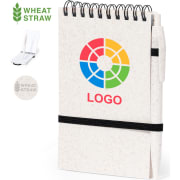 Libreta personalizada ecológica con bolígrafo de caña 10 x 14 cm