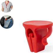 Pinza portavasos publicitaria de ABS resistente y personalizable