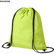 Mochila personalizada de cuerdas en poliéster y argollas de refuerzo