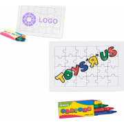 Puzzle para colorear con ceras, 24 piezas