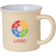 Taza de cerámica vintage colores mate impresa en media taza (300 ml)