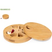 Pastillero personalizado de bambú cilíndrico 7 compartimentos