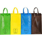 Set 4 bolsas reciclaje non-woven laminado 23x45x23 cm