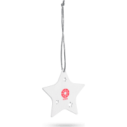 Adorno árbol de navidad con forma de estrella de madera