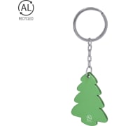Llavero personalizado árbol de navidad eco en aluminio reciclado