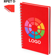 Libreta A5 publicitaria RPET con tapas duras 15 x 21 cm