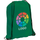 Mochila gymsack personalizada de poliéster 210T verde