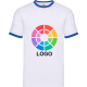 Camiseta manga corta bicolor ringer Fruit Of The Loom 165 blanco/azul royal