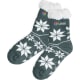 Par de calcetines antideslizantes con motivos navideños gris