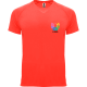 Camiseta técnica de manga corta ranglán de niño Bahrain Roly coral fluor