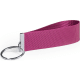 Llavero personalizado en resistente poliéster y metal  fucsia