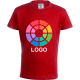 Camiseta algodón ring spun de manga corta de niño YC150 Keya 150 rojo