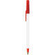Bolígrafo round stic ecológico personalizado BIC blanco/rojo