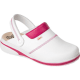 Zueco ecológico ultraligero de EVA y antibacteriano Mar Dian blanco/fucsia