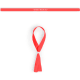 Pulsera de poliéster ajustable para boda rojo