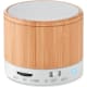 Altavoz bluetooth de bambú ecológico blanco