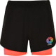 Pantalón deportivo con malla interior de mujer Lanus Roly negro/coral fluor