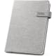 Agenda día página 2026 de RPET con funda 20,5 x 25 cm gris claro