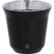 Set de 2 vasos publicitario de acero inox reciclado (80 ml) negro