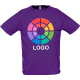 Camiseta tecnica sporty Sols 140 morado oscuro