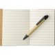 Libreta de bolsillo reciclada con bolígrafo publicitaria 11 x 8,5 cm negro