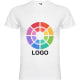 Camiseta manga corta 100% algodón de niño Braco Roly 180 blanco