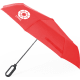 Paraguas plegable de 8 paneles con sistema antiviento rojo