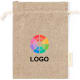 Bolsa ecológica de algodón reciclado con cierre 120 g/m2 15 x 21 cm natural