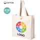 Bolsa personalizada de algodón 100% con cierre de botón 310g/m2