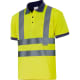 Polo bicolor alta visibilidad manga corta Velilla amarillo fluor/marino