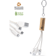 Llavero con cable cargador USB, tipo c y dual micro
