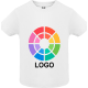 Camiseta manga corta 100% algodon peinado de niño Baby Roly blanco